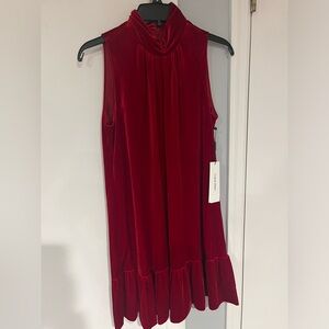 Calvin Klein Red Velvet Dress